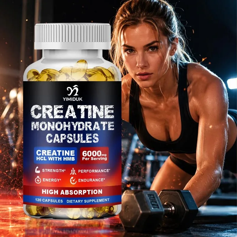 High Absorption Creatine Capsules with Mixed Creatine Vitamin E Boost Muscle Growth Extend Workout Accelerate Recovery — image 4