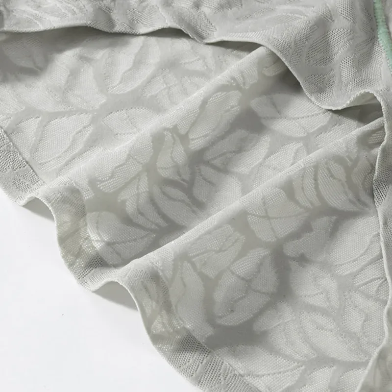 Biancheria intima da uomo ultrasottile in seta di ghiaccio da uomo, mutandine traspiranti in pizzo jacquard senza cuciture, custodia rigonfiante 3D, lingerie in rete trasparente — image 10