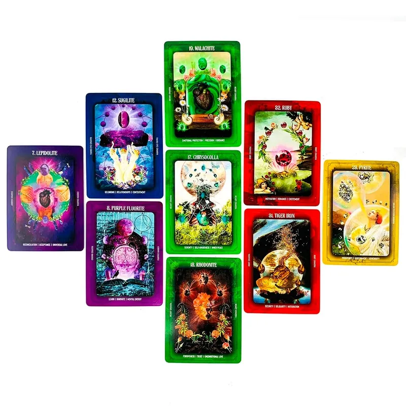 New Crystal Alchemy Oracle Cards 36 Deck 10.2*7.4cm English Version Fate Divination Board Game Meditation & Party Games — image 5
