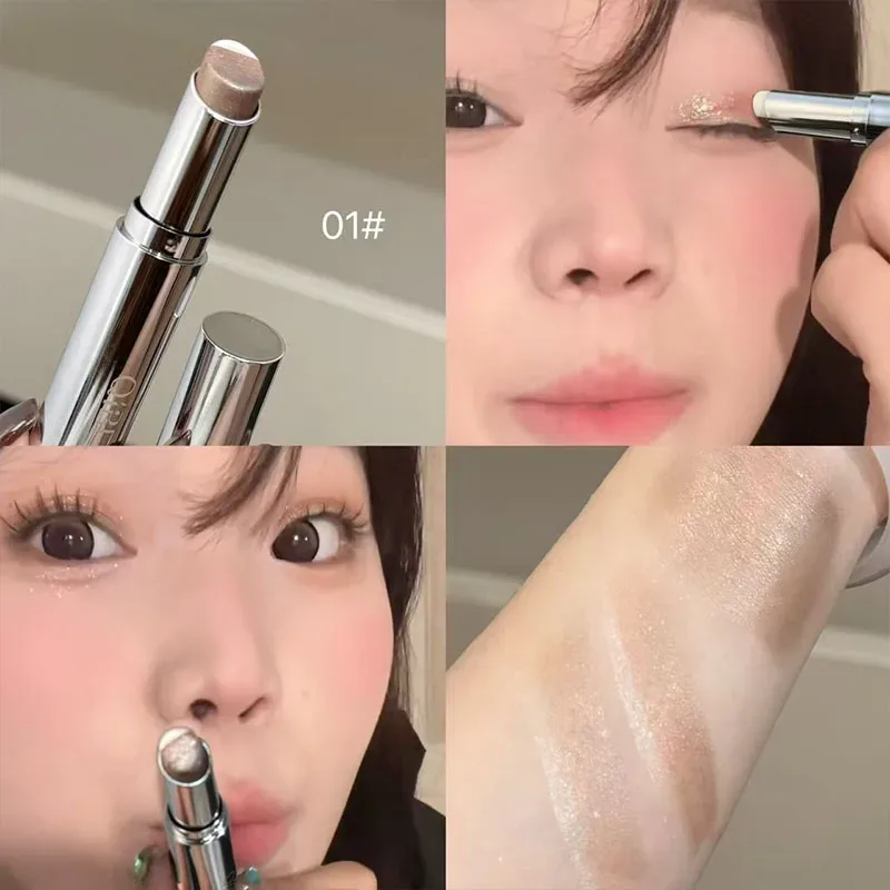 Pearlescent Eyeshadow Stick Lasting Glitter Eye Shadow Pens Makeup Shimmer Highlighter Brighten Lying Silkworm Eyeshadow