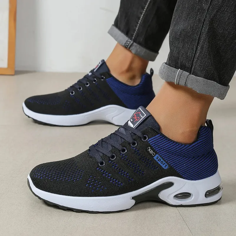 Men's Casual Sneakers Breathable Mesh Lace Up Versatile Lightweight Soft Sole Daily Walking Running Footwear For Outdoor Wear — image 4