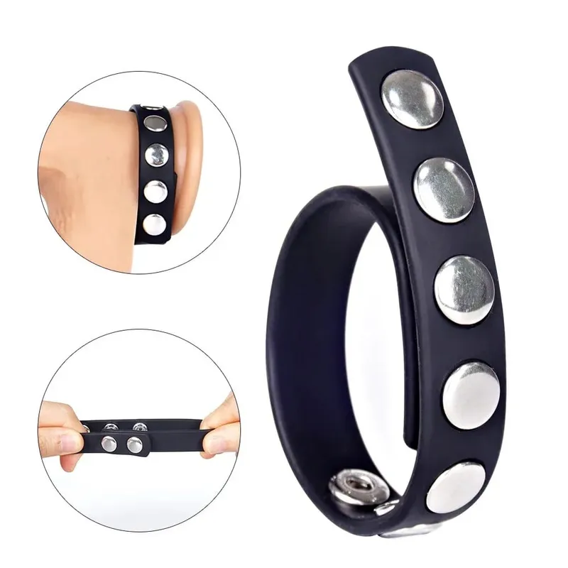 Silicone Penis Ring Adjustable Cock Ring Reusable Delay Ejaculation Stretchy Erotic Acceoosries Adult Products Sex Tool for Men — image 1