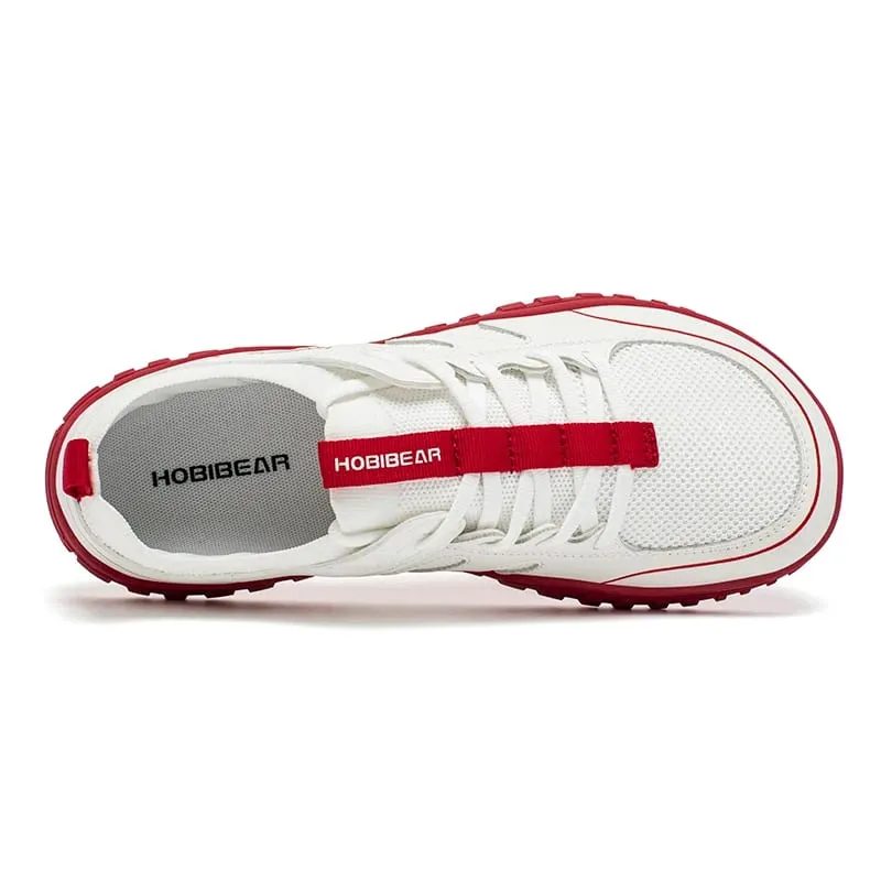 Laufsneaker mit breiter Spitze, Unisex, minimalistisches Mesh, atmungsaktive Schuhe, Kunstleder, Schnürsenkel, Wandersneaker — image 3