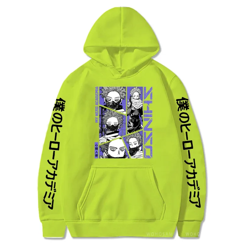 Anime My Hero Academia Hoodies Shinso Hitoshi Print Pullover Sweatshirts Harajuku Cartoon Style Crewneck Women Men Street Hoody — image 29