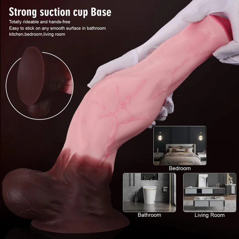 Huge Soft Silicone Knot Horse Dildo Large Long Realistic Thick Suction Cup Dildos For Women Men Big Animal Penis Adult Sex Toys — image 5