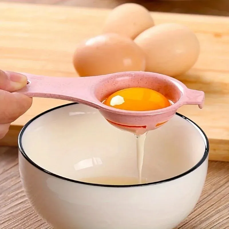1pc Sustainable Wheat Straw Egg Separator - Easy Yolk & White Filter For Baking Kitchen Gadget — image 1