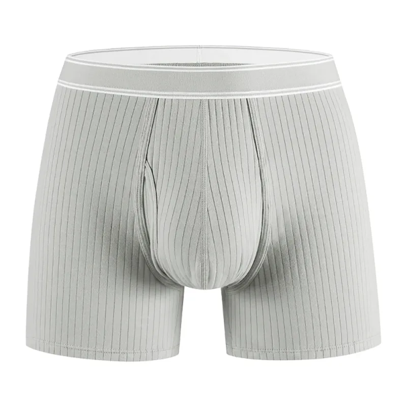3PCS/Pack 100% Cotton Solid Striped Man Undrewear Lengthen Breathable Fitness Boxers Hombre Crotch Side Opening Men's Underpants — image 16