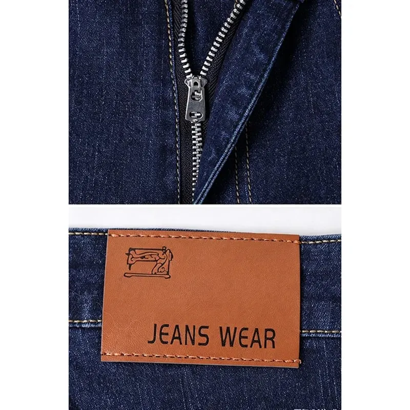 2026 New Comfortable Fabric Jeans Men Business Slim Fit Denim Pants Male Stylish Solid Color Straight Leg Casual Trousers — image 7