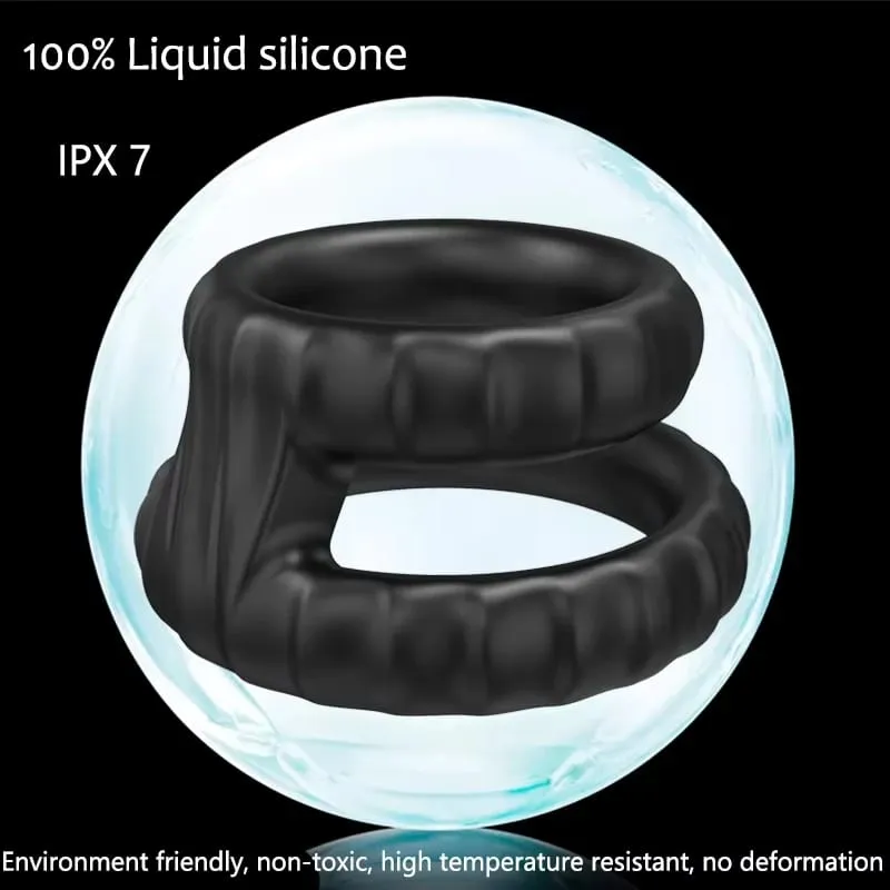 Semen Lock Ring Penis Enlargement Cock Ring Black Liquid Silicone Lock Ring Mens Delayed Ejaculation Sex Toy For Men Adult Toy — image 6