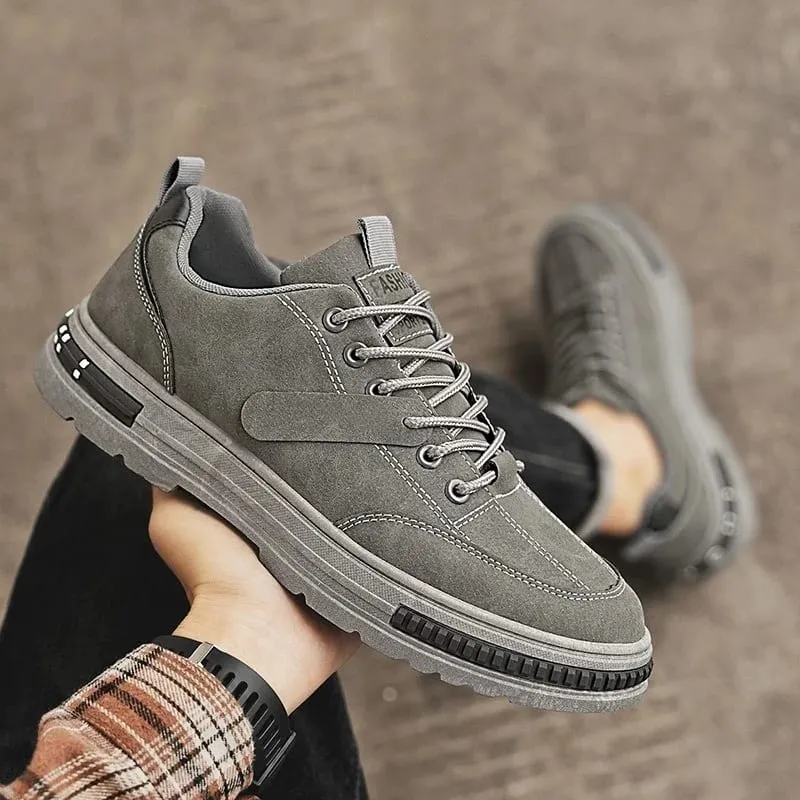 Men's Vulcanized Shoes Winter Casual Sneakers Comfortable Work Shoes for Men Breathable Soft Sole Safety Shoes Men Work Footwear — image 9