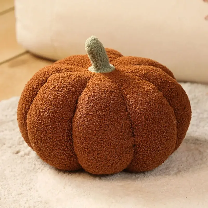 Home Decor Cotton Pumpkin Pillow Cute Soft Pumpkin Pillow Simulated Pumpkin Soft Back Cushion