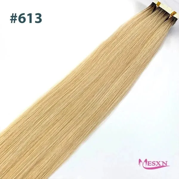 Mini Tape In Hair Extensions 100% Human Hair Real Natural Hair Tape Brown Blonde Can Be Permed And Dyed For Salon — image 8