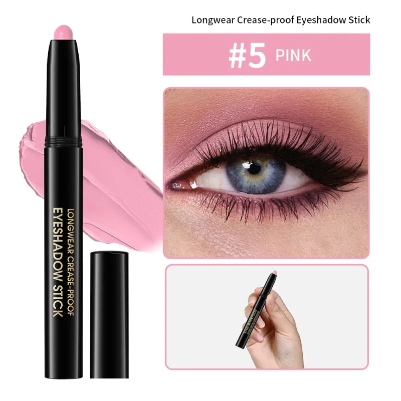 10colors Eyeshadow Stick Matte & Shimmer Shades Waterproof Smudge-proof Glitter Eyeshadow Pencil Stick Lasting Smooth Eye Makeup — image 10