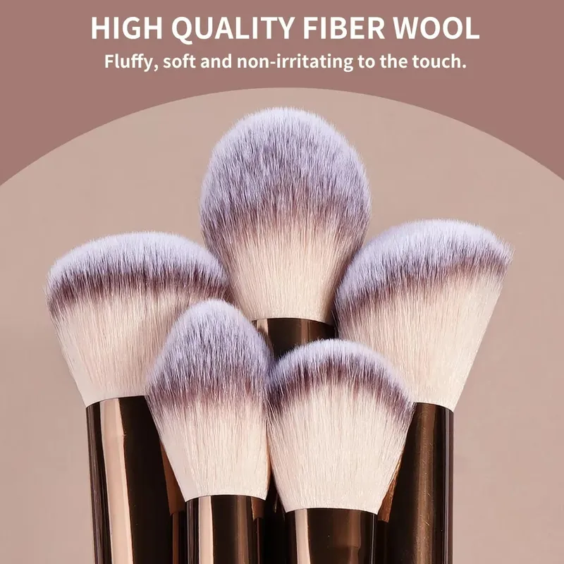 13 Pcs Makeup Brush Set Full Kit Foundation Powder Blush Eyeshadow Eyebrow Brushes Highlighter Concealer Lip Brush with Makeup — image 4