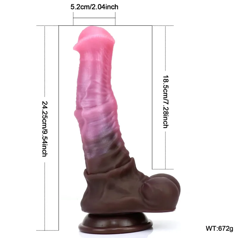 Monster Dildo Clit Massager G-Spot Stimulator Huge Penis With Suction Cup Anal Plug Sex Toys For Men Women Masturbator — image 5
