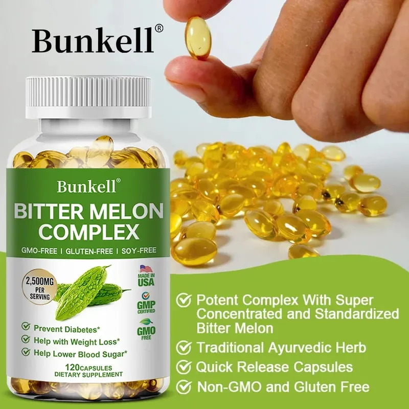 Bitter Melon Extract Capsules 2500mg Supports Blood Sugar Balance Glucose Metabolism Cardiovascular & Heart Health — image 5