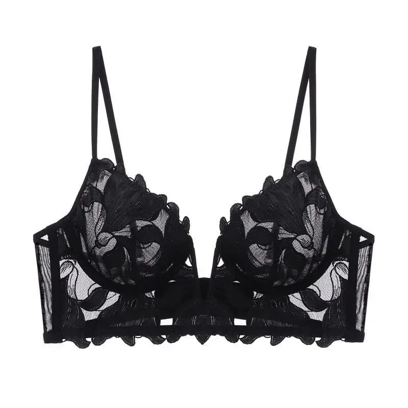Women Lace Lingerie Set Elegant Sexy Bra Set See Through Underwear Ventilate Ladies Bra and Panty Set — image 10