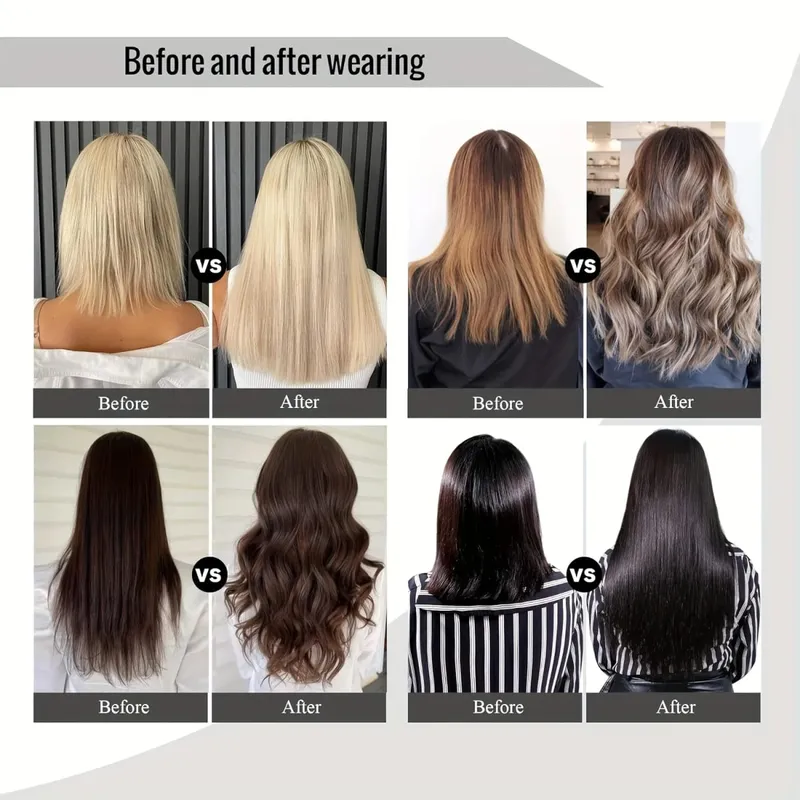 Tape In Bio Synthetic Hair Extensions 10pcs/ lot 24inches Heat Resistant Fiber Straight Seamless PU Skin Weft Tape Ins For Women — image 7