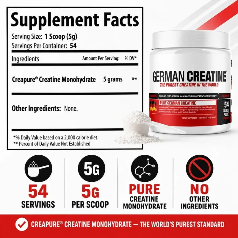 Micronized Creatine Monohydrate Powder for Strength & Performance Unflavored Fitness Workout Supplement for Adults 300g — image 7