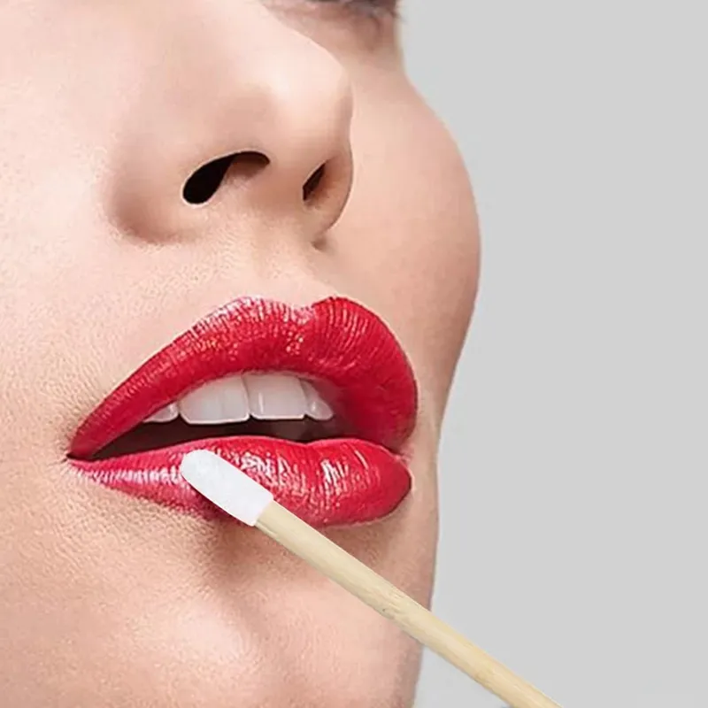 50/100pcs Lip Brushes Bamboo Handle Lip Brushes Lipstick Gloss Wands Applicator Makeup Tool For Eyelashes Extension Accessories — image 5