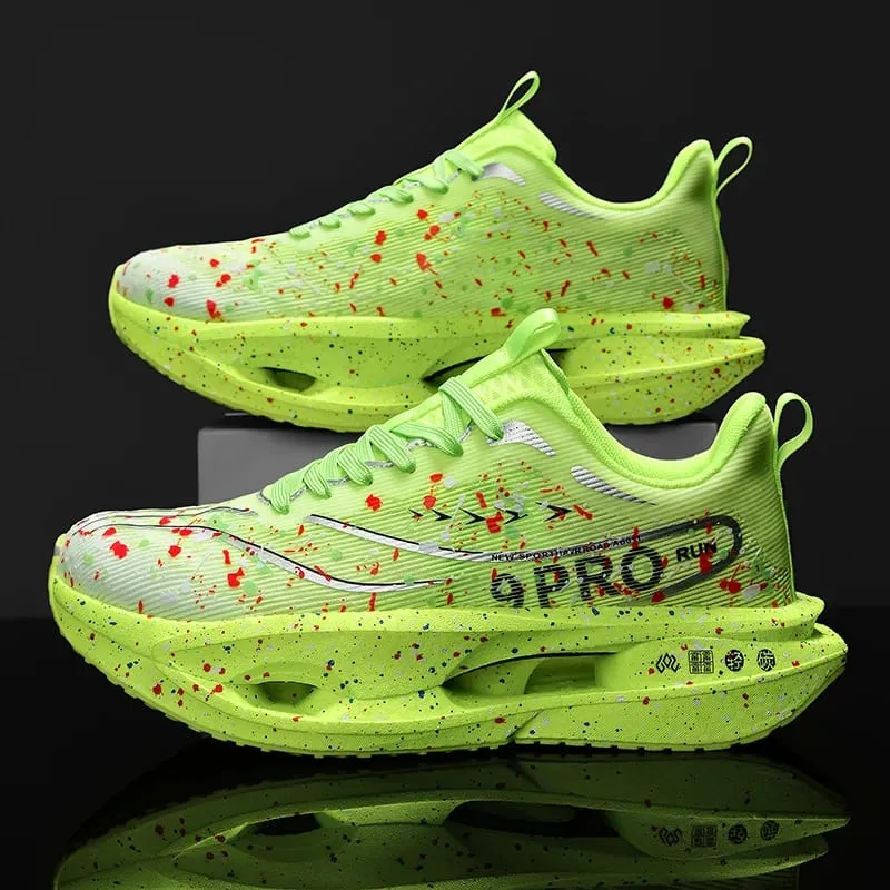 2025 Sneakers Lelaki Baharu Pendarfluor Malam 3.0 Plat Karbon Kusyen Larian Kasut Lari Stabil Kasut Latihan Lantunan Kasut Jog — image 8