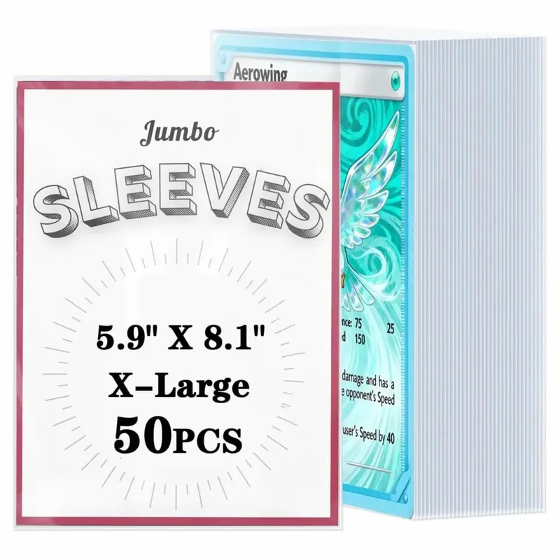 Jumbo Cards Sleeves L Xl Large Size Transparent Card Holder Protector For Tcg Mtg Game Sport Cards Oversized Trading Card Photo — image 2
