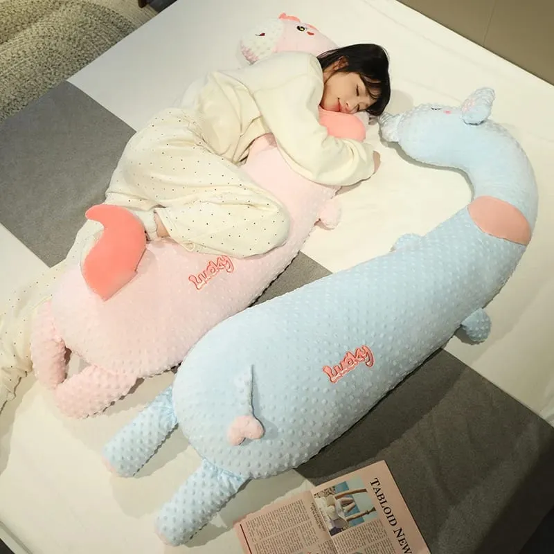 Long Animal Body Pillow Soft Dot Plush Sleeping Pillow Cute Cartoon Doll Side Sleeper Leg Pillow Bed Cushion Home Decor Gift — image 6