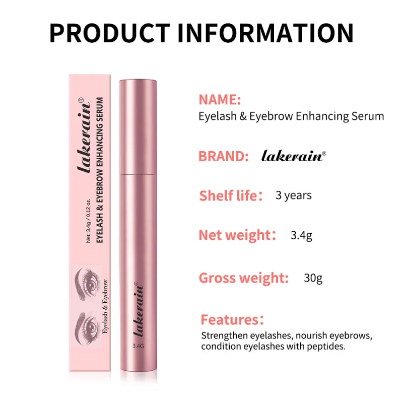 Eyebrow Enhancer Serum Nærende øjenvipper Naturlige ingredienser for længere fyldigere tykkere øjenbryn Øjenvipper Øjenmakeup Cosmeti — image 7