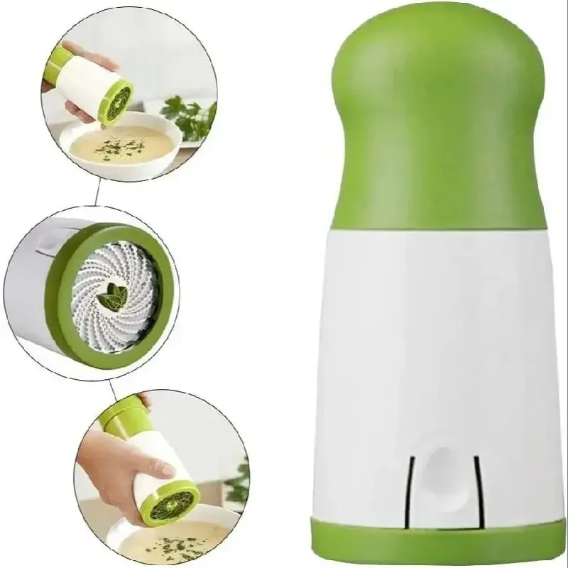 1pc Manual Herb Grinder Spice Mill Parsley Shredder Vegetable Cutter Coriander Mincer Chili and Cilantro Kitchen Tool Gadget — image 1