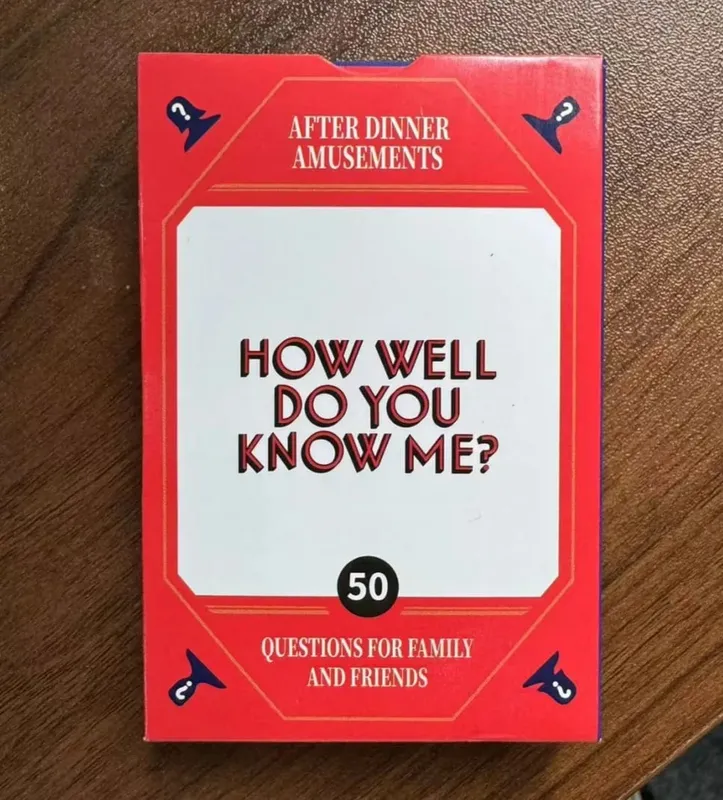 Multi-Themed Dinner Party Mini Card Game Portable Travel Party Games Trivia Riddles & Conversation Starters for Adults & Kids
