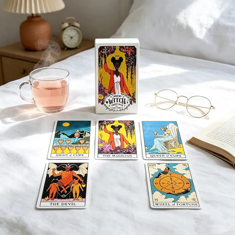 Modern Witch Tarot Deck 78 Cards English Version Divination Board Game Cards Game Spiritual Guidance Tarot Deck for Beginners — image 3