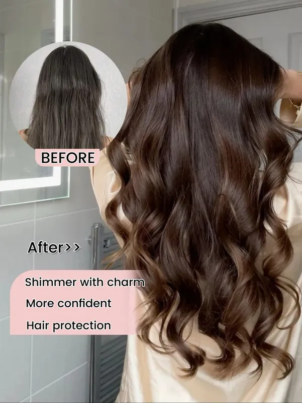 3PCS 24Inch Synthetic Long Curly Wavy Clip In Hair Extension Lightweight Black Brown Hair Accessories Invisible Women Daily — image 4