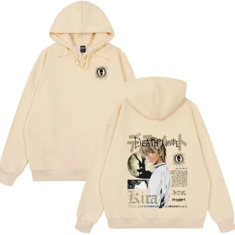 Japan Anime Death Note Yagami Light Tops Men High Quality Cotton Clothes Fashion Hip Hop Couple Hoodies Winter Funny Streetwear — image 10