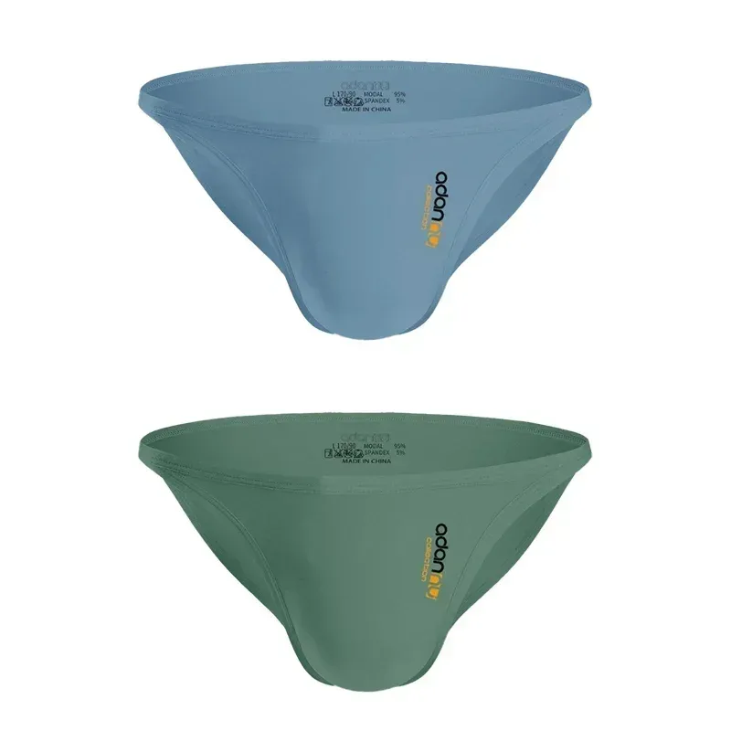 Men Modal Low‑Rise Briefs Sexy Solid Color Simple Triangle Underwear Sports Breathable Comfortable Male Panties