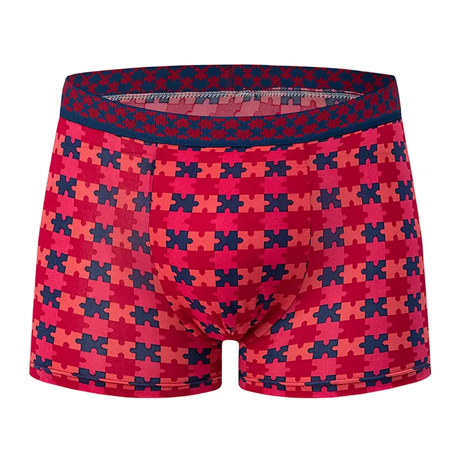 4/5piece Men's Colorful Patterned Fashionable Casual Boxer Shorts Loose And Comfortable Oversized Underwear Elastic Waist Shorts — image 7