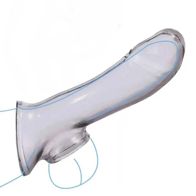 Manchon de pénis adulte à haute élasticité, extension de coq, préservatifs réutilisables et plus sûrs, jouet sexuel pour Couple et homme, outils de retardement de l'éjaculation — image 2