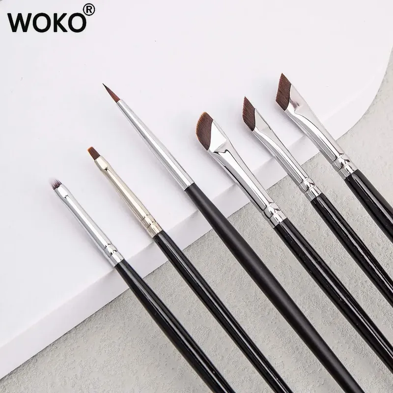 5/6 τεμ. Thin Gel Eyeliner Πινέλα Μακιγιάζ Σετ Βουρτσών Ματιών Flat Top Κονσίλερ Ματιών Βούρτσα Εργαλείο Μακιγιάζ Λεπτομερές Εργαλείο Μακιγιάζ — image 2