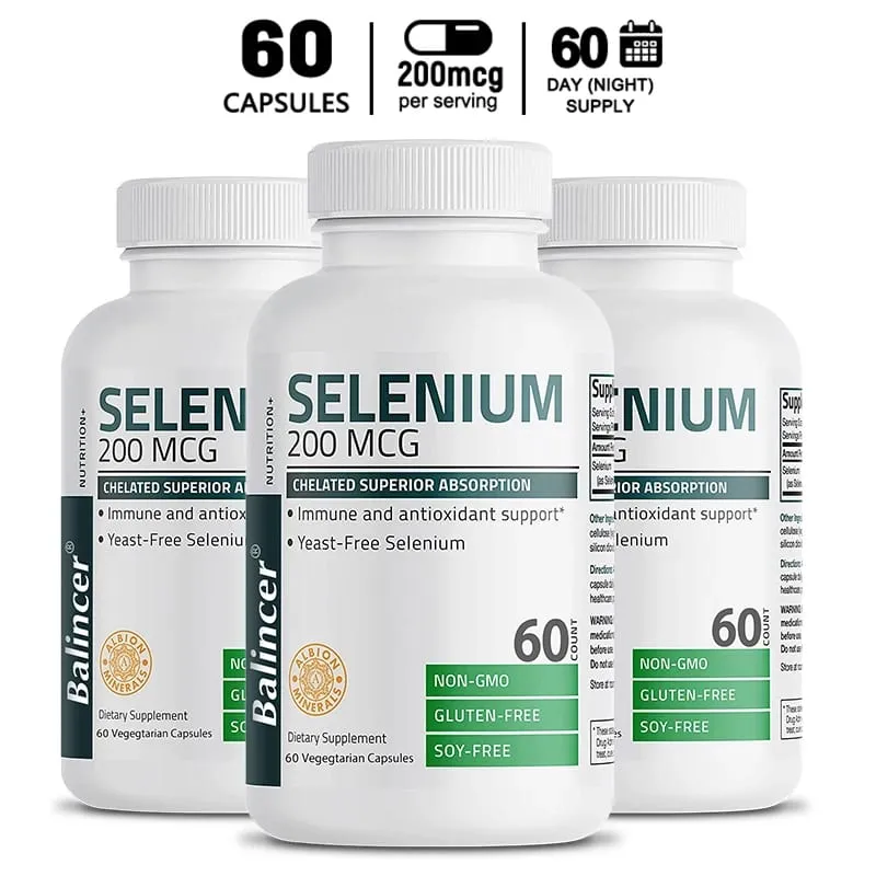 Organic Selenium Capsules - Vitamin D for Heart Bone Metabolism & Immune Health Improves Brain Function High Absorption — image 7