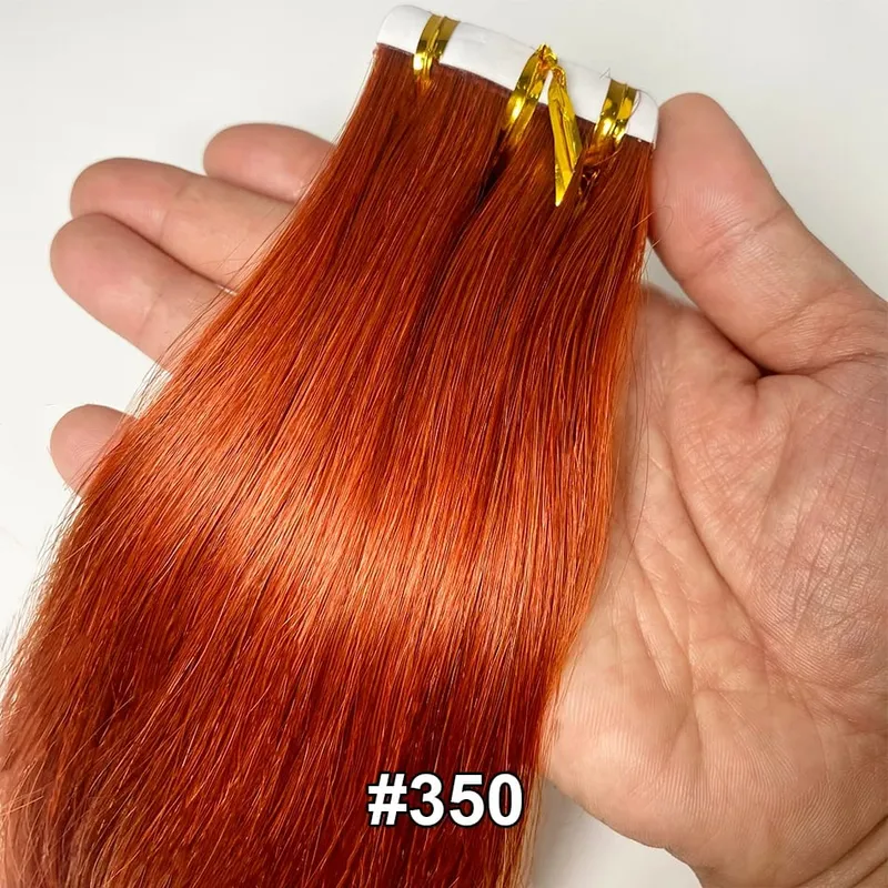 Double Drawn European Wholesale Tape in Extensions Invisible Cuticle Aligned Remy Tape in Hair Extensions 100% Human Hair — image 21