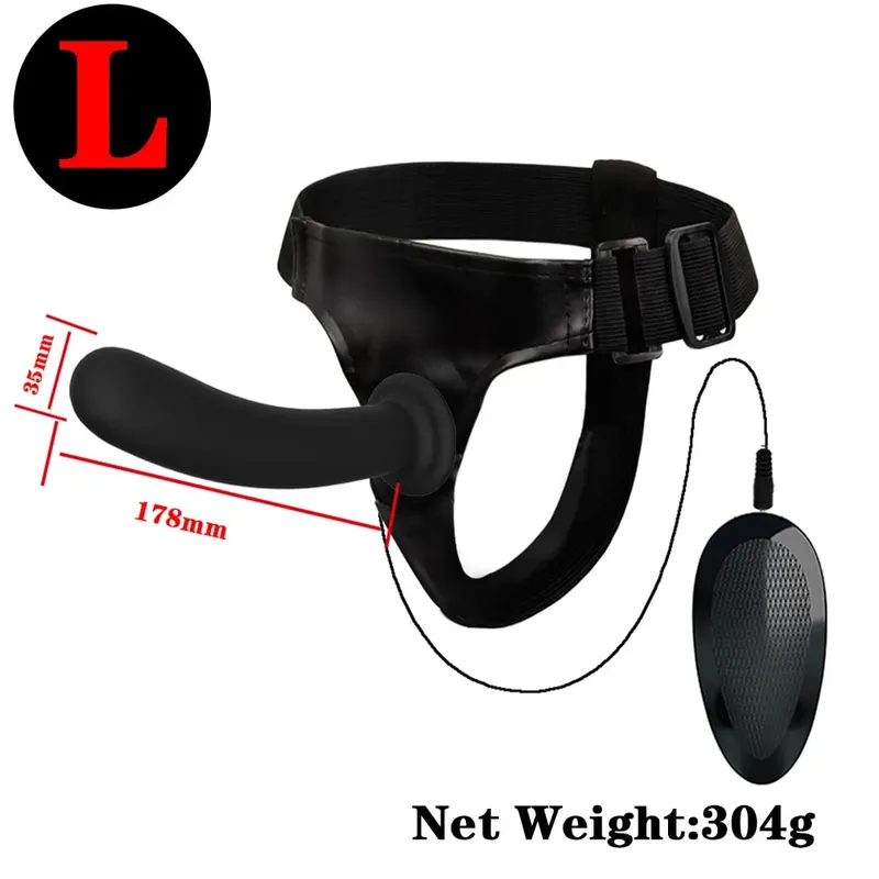 Remote Control Vibrating Silicone Strap On Dildo Harness Adjustable Wearable Pegging Panties for Couples Detachable Dual Stimu — image 6