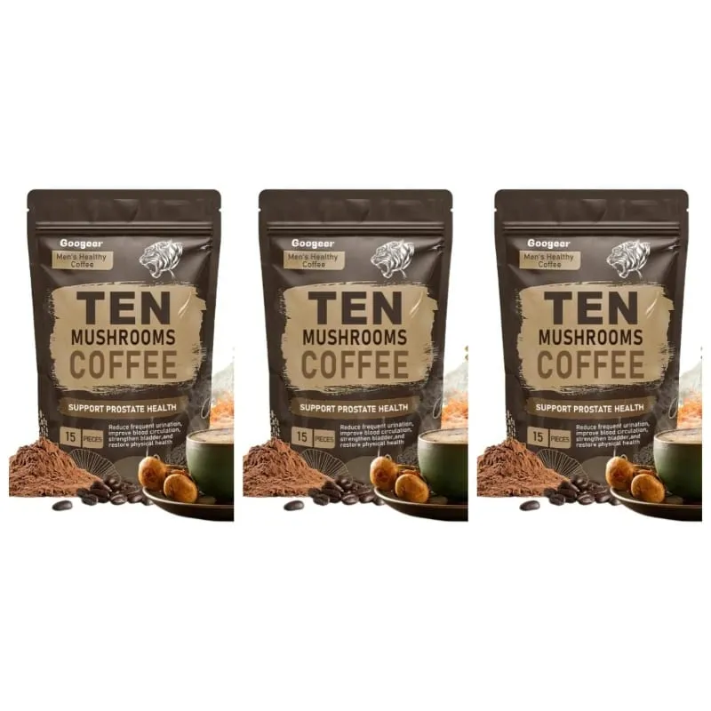 Mushroom Powder Supplement with 10 Mushroom Blend Men's Healthy Mushrooms Coffee Powder Daily Nutrition and Energy Support — image 9