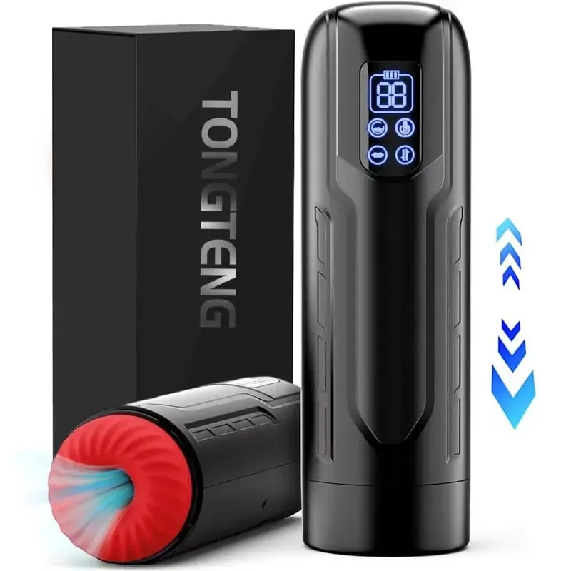 Male Masturbator Penis Pump with 9 Sucking Thrusting Heating Modes Stroker Blowiob Machine LCD Display Adult Sex Toy for Men — image 1