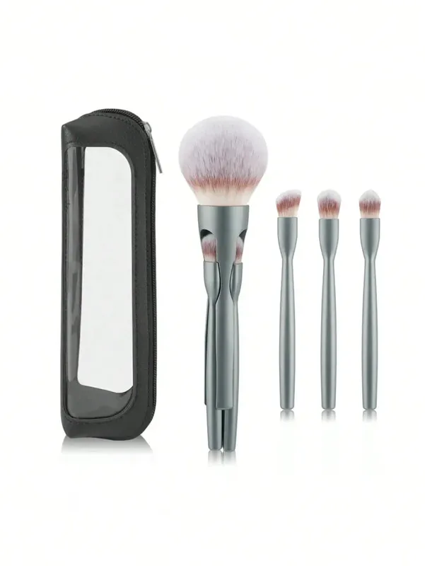 4-Piece Makeup Brush Set Featuring Professional-Grade Brushes Made from High-Quality Synthetic Fibers for a Luxurious Feel. — image 10
