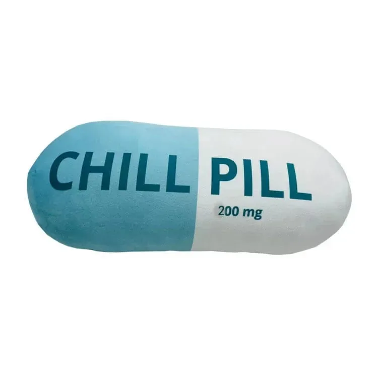 Funny Chill Pill Plush Pillow Cute Cartoon Stuffed Plushie Soft Sofa Cushion Hugging Doll Nap Sleep Pillow Birthday Gift — image 16