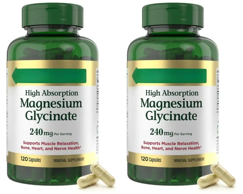 Magnesium Glycinate Capsules High Absorption Supports Muscle Relaxation Supports Bone Health 120 Capsules for Adults — image 8