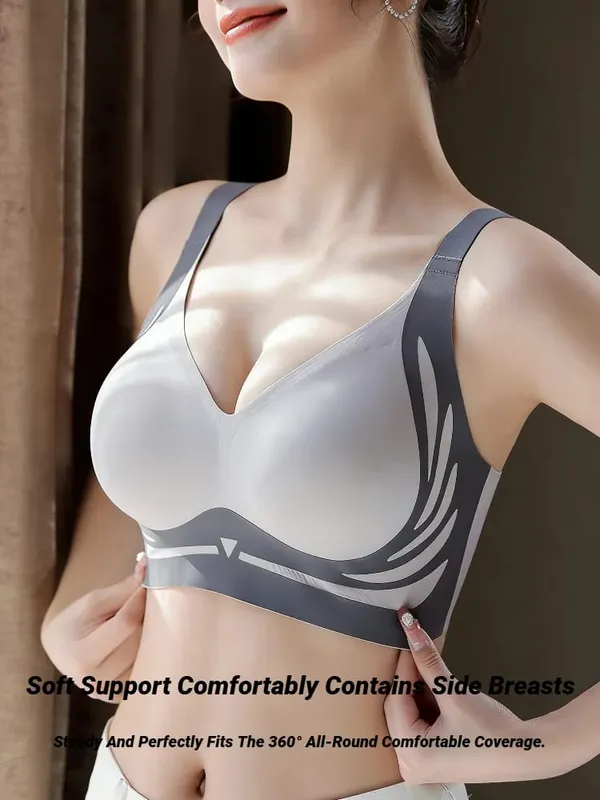 Women Push Up Bras Seamless Comfortable Angel Wings Set Trendy Soft Breathable Underwear Female No Wire Lingerie Plus Size — image 4