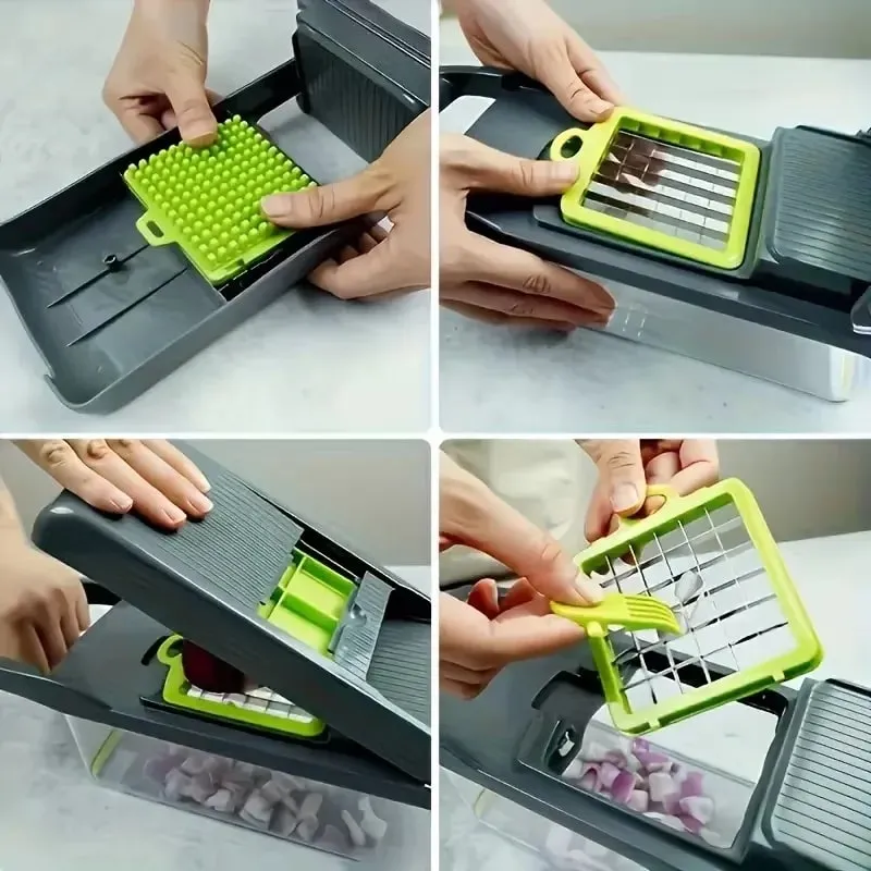 14Set Of Multifunctional Grater Potato Shredded Vegetables Dicing Handy Gadget Slicer Kitchen For Home Lazy Shredding — image 5