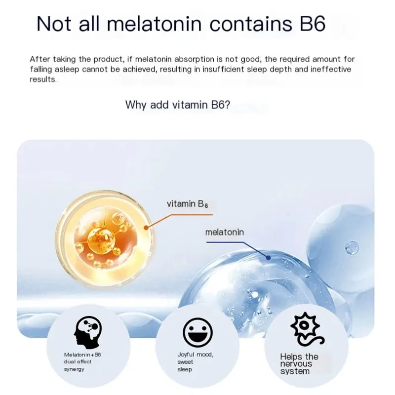 Melatonin Capsules Deep Sleep & Brain Cognition Extra Strength Liposomal Melatonin with Vitamin B6 double effect quality sleep — image 6