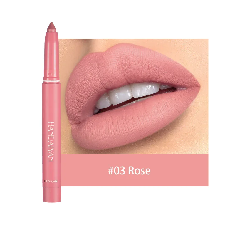 Rossetto opaco rosso ciliegia impermeabile Matita labbra sexy Matita rimpolpante Matita labbra rosa nudo naturale Contorno labbra Trucco contorno