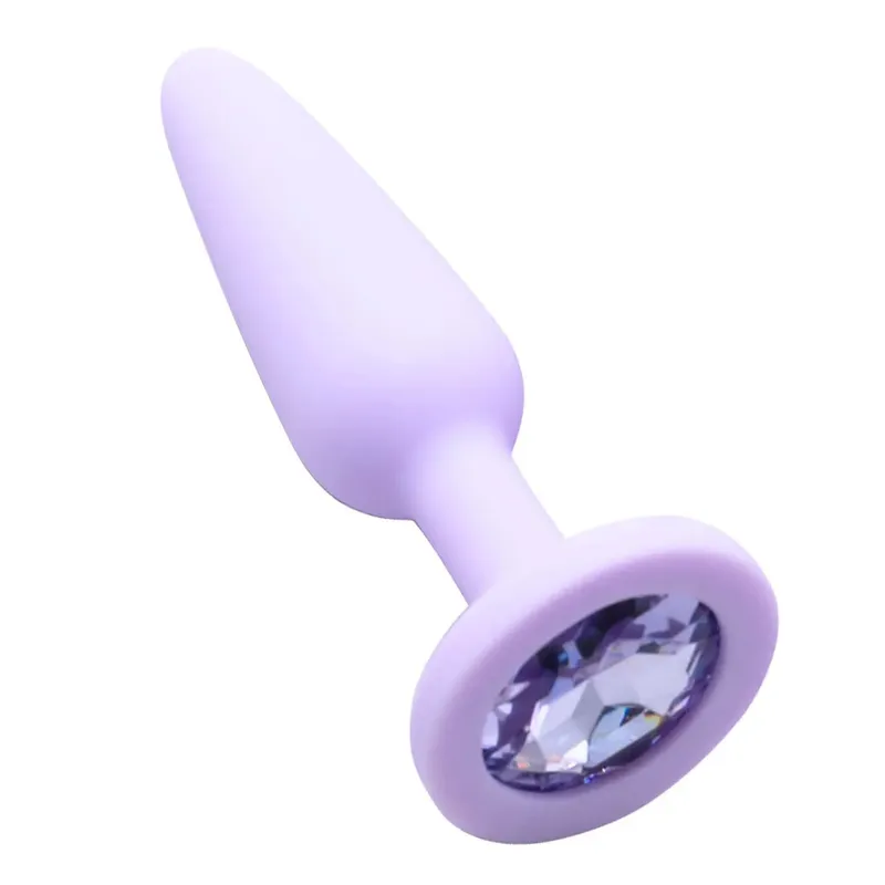 Silikon analplugg för kvinna 3 storlekar Butt Plug Crystal Base Sexleksaker Analleksaker Sexpropp Vuxenleksaker Analtränare för par